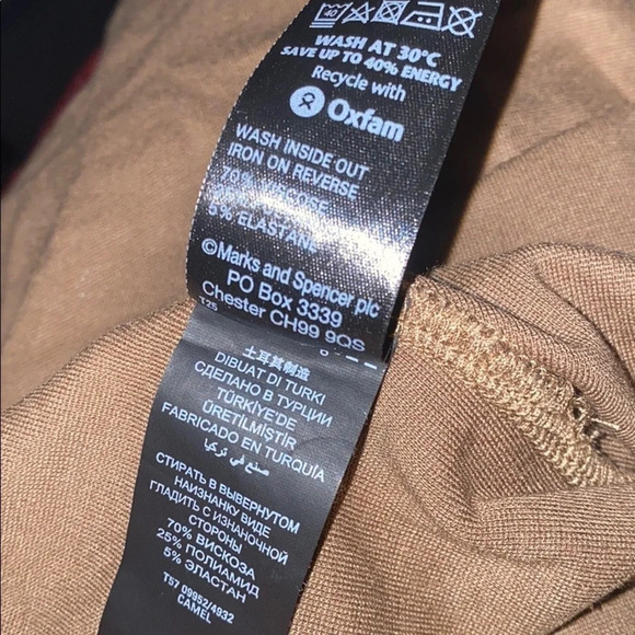 Marks & Spencer Tan high waist leggings Pants Sz 10 - Picture 7 of 11